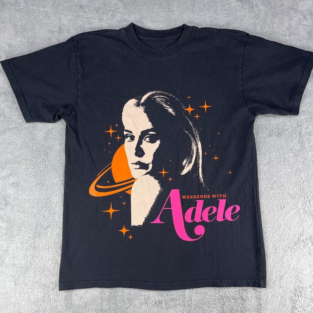 Adele T-Shirt Womens Medium Black Weekends With Crew Las Vegas Caesars Residency